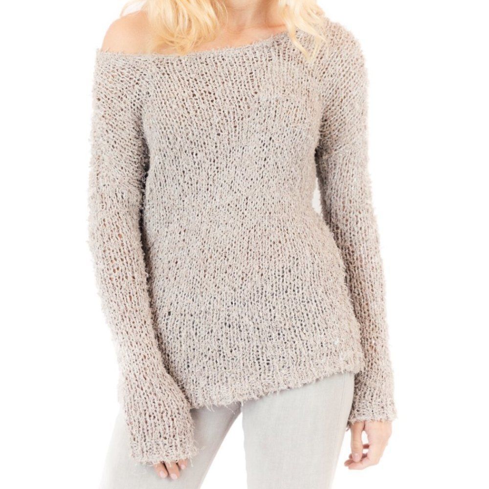 Vince Open Knit Taupe Sweater Sz S